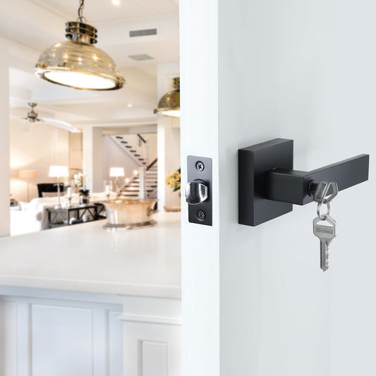 Door Handle Heavy Duty Keyed Entry Door Lever Set