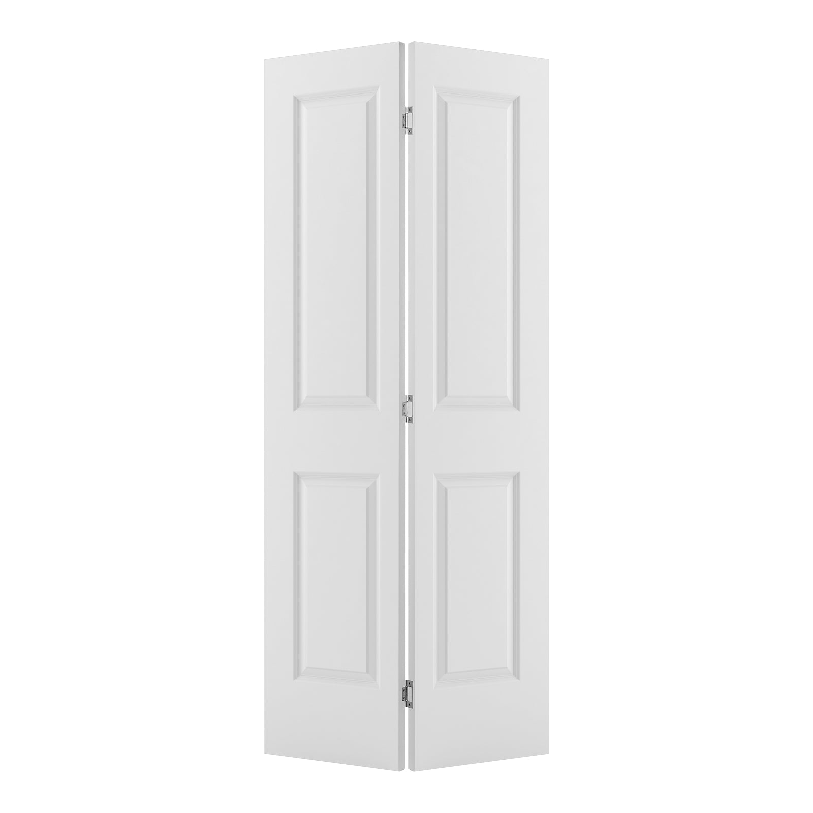 2 Panel Hollow Core White Molded Interior Folding Door For Closet With Lock Handle And Hardware Kits