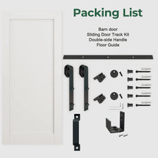 White Primed MDF Solid core Single Barn Door (Hardware Included)