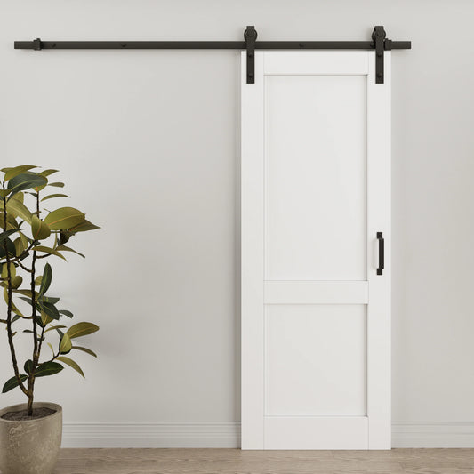 White Primed MDF Solid core Single Barn Door (Hardware Included)