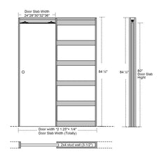 Interior Sliding Pocket Door Panel Pantry Sliding Door
