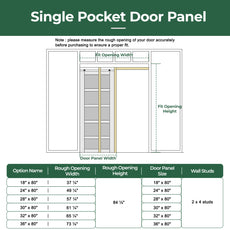 White Primed MDF Solid core Single Barn Door (Hardware Included)