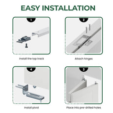 6-panel Hollow core Primed Molded Bifold Door Hardware Included
