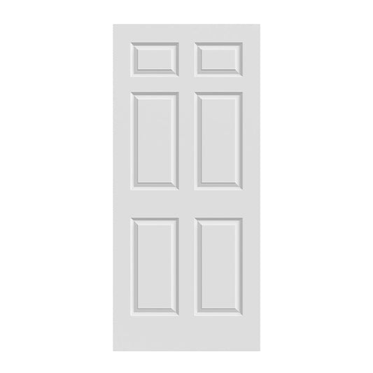 UWG White Primed 6-Panel Hollow core Molded Door