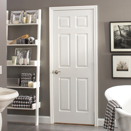 UWG White Primed 6-Panel Hollow core Molded Door