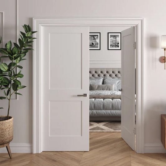 White Primed Double Doors